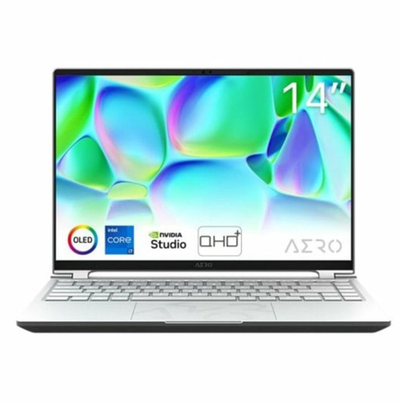 GIGABYTE PORTATIL AERO 14 OLED BMF-H2ESBB3SH,i7-13620H,32GB DDR5,SSD 512GB,14.0" THIN BEZEL 2.8K QHD+,RTX4050/6GB,W11HOME