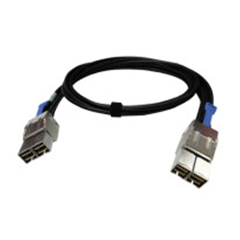 QNAP CAB-PCIE10M-8644-8X cable Serial Attached SCSI (SAS) 1 m Negro