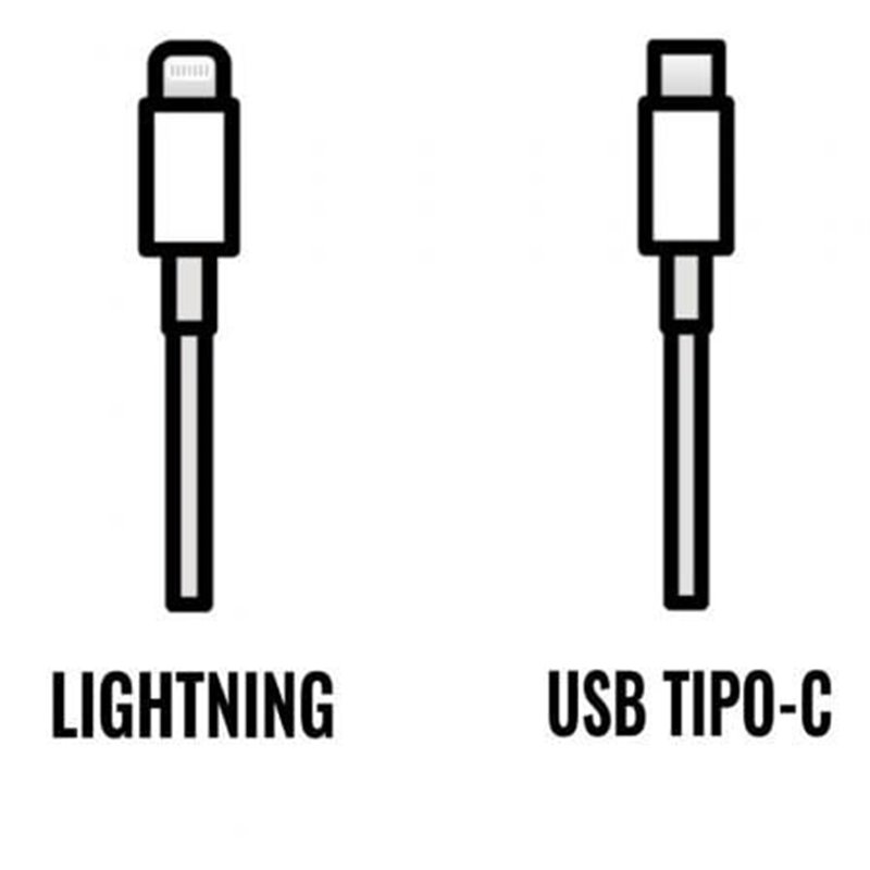 Cable de Carga Apple de conector USB Tipo-C a Lightning/ 2m