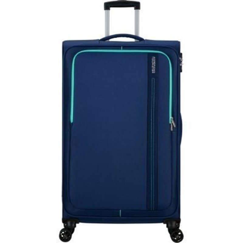 Maleta de Cabina American Tourister Sea Seeker Spinner 80cm/ 80x47.5x28.5cm/ 4 Ruedas/ Marino Combate