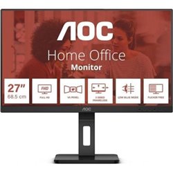 Monitor Profesional AOC 27E3QAF 27"/ Full HD/ Multimedia/ Regulable en altura/ Negro