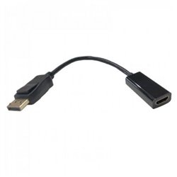 Conversor 3GO ADPHDMI/ DisplayPort Macho - HDMI Hembra/ 15cm/ Negro