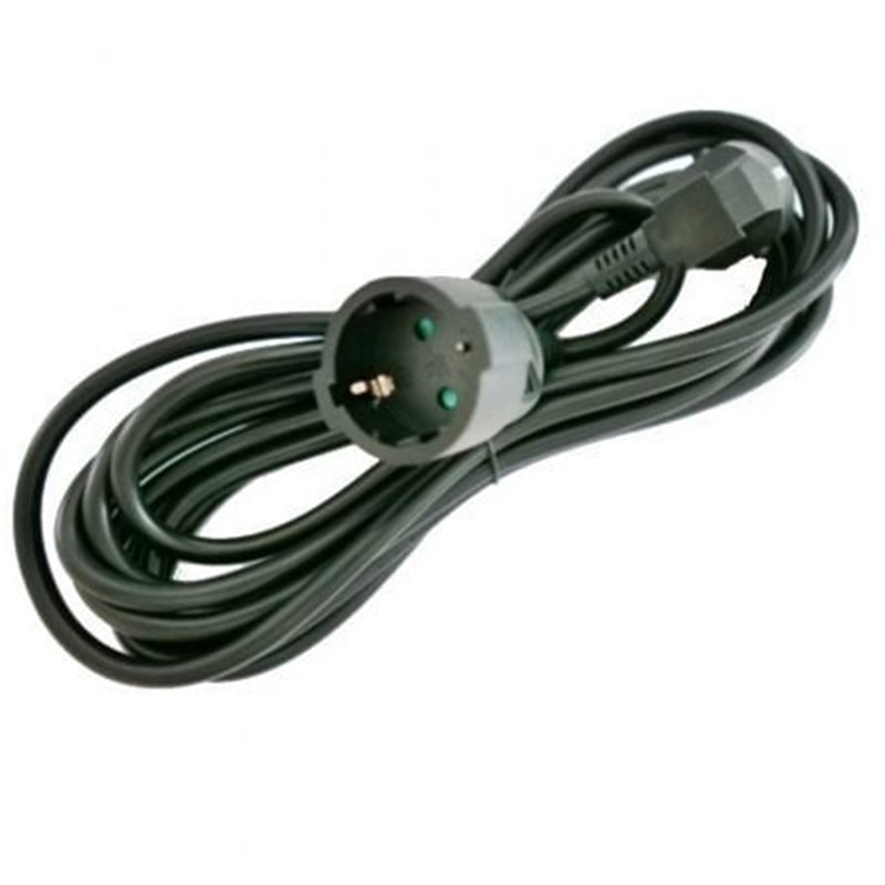 Cable Alargador de Corriente 3GO AL5M/ Schuko Hembra - Schuko Macho/ 5m/ Negro