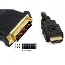 Cable HDMI 3GO CDVIHDMI/ HDMI Macho - DVI Macho/ 1.8m/ Negro