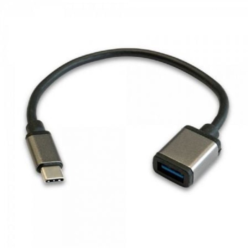 Cable USB 2.0 3GO C136/ USB Tipo-C Macho - USB Hembra/ 20cm/ Negro