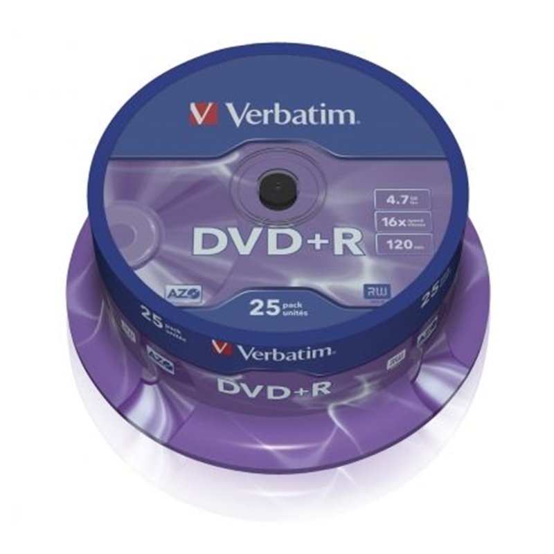 DVD+R Verbatim Advanced AZO 16X/ Tarrina-25uds