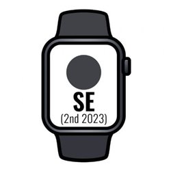 Apple Watch SE 2 Gen 2023/ GPS/ 40mm/ Caja de Aluminio Medianoche/ Correa Deportiva Medianoche S/M