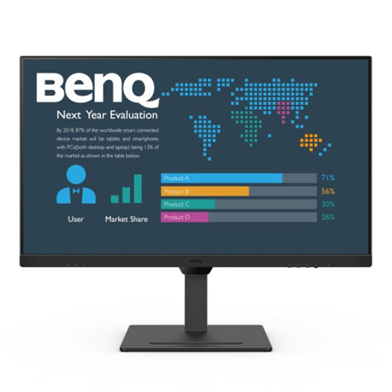 MONITOR BENQ BL2490, 23.8" IPS FHD, 100Hz, DP / 2x HDMI, ALTAVOCES, VESA, EYECARE