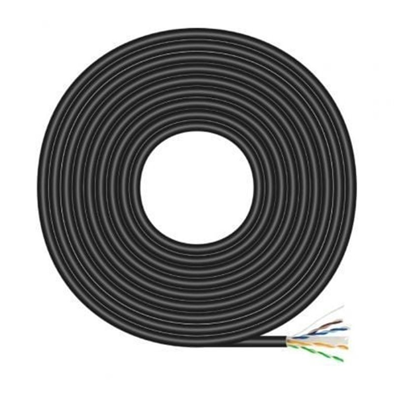 Bobina de Cable RJ45 para Exteriores UTP AWG23 Aisens A135-0675 Cat.6/ 100m/ Impermeable/ Negro