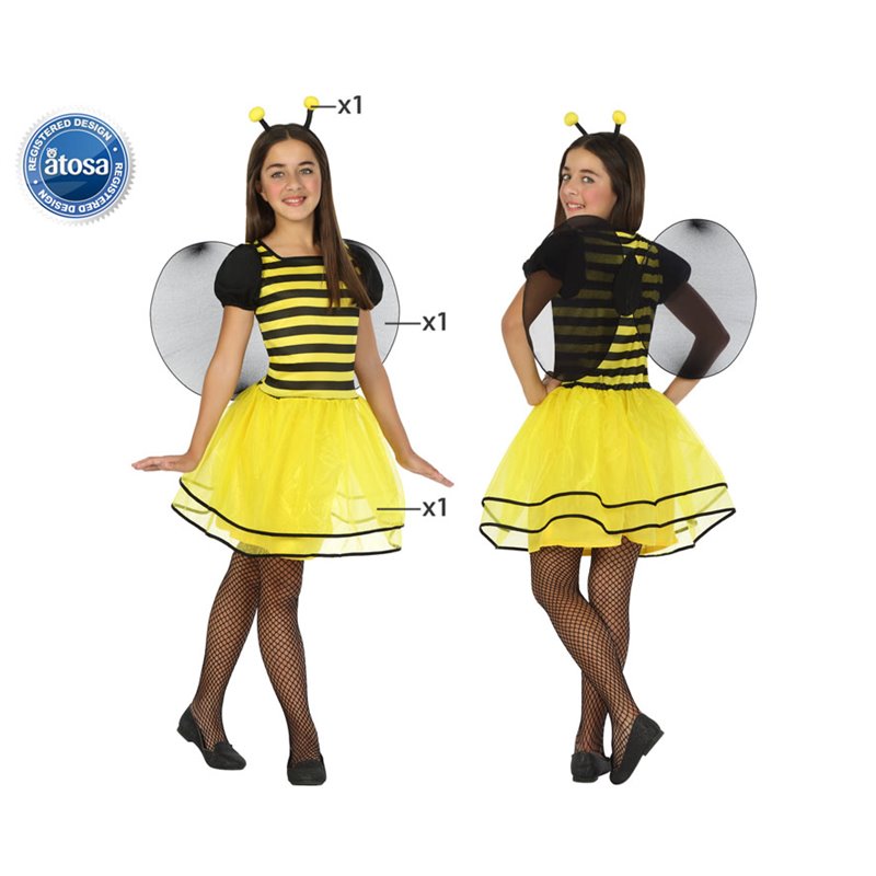 DISFRAZ ABEJA NIÑA INFANTIL AMARILLO