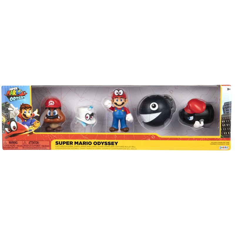 Blister 5 figuras Super Mario Bros 6,5cm