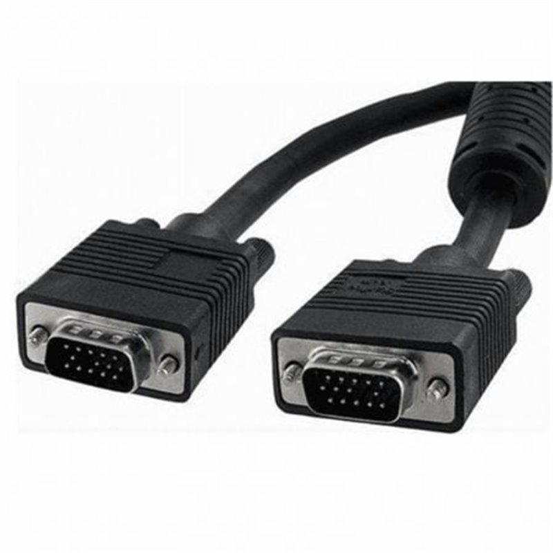 Cable SVGA 3GO CVGA3MM/ VGA Macho - VGA Macho/ 3m/ Negro