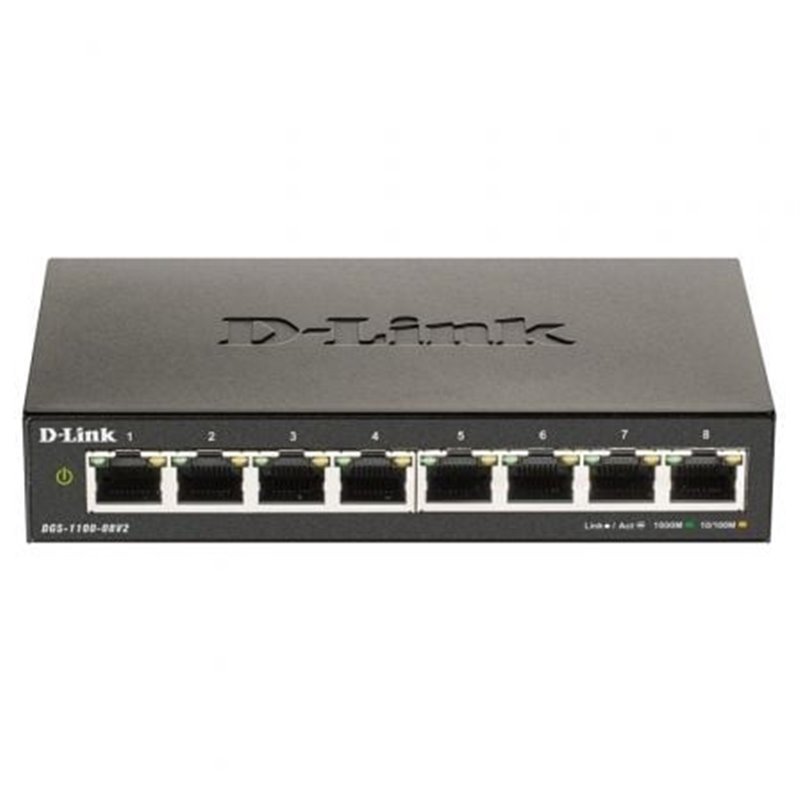 Switch Gestionable D-Link DGS-1100-08V2 8 Puertos/ RJ-45 10/100/1000