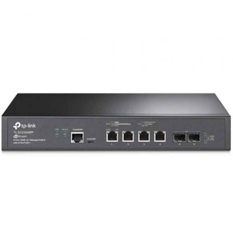 Switch Gestionable TP-Link Omada TL-SX3206HPP/ WiFi 6/ 6 Puertos/ RJ-45 10GE/ PoE++