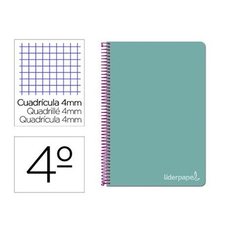 CUADERNO ESPIRAL A5 75GR 80H CUADROS 4MM