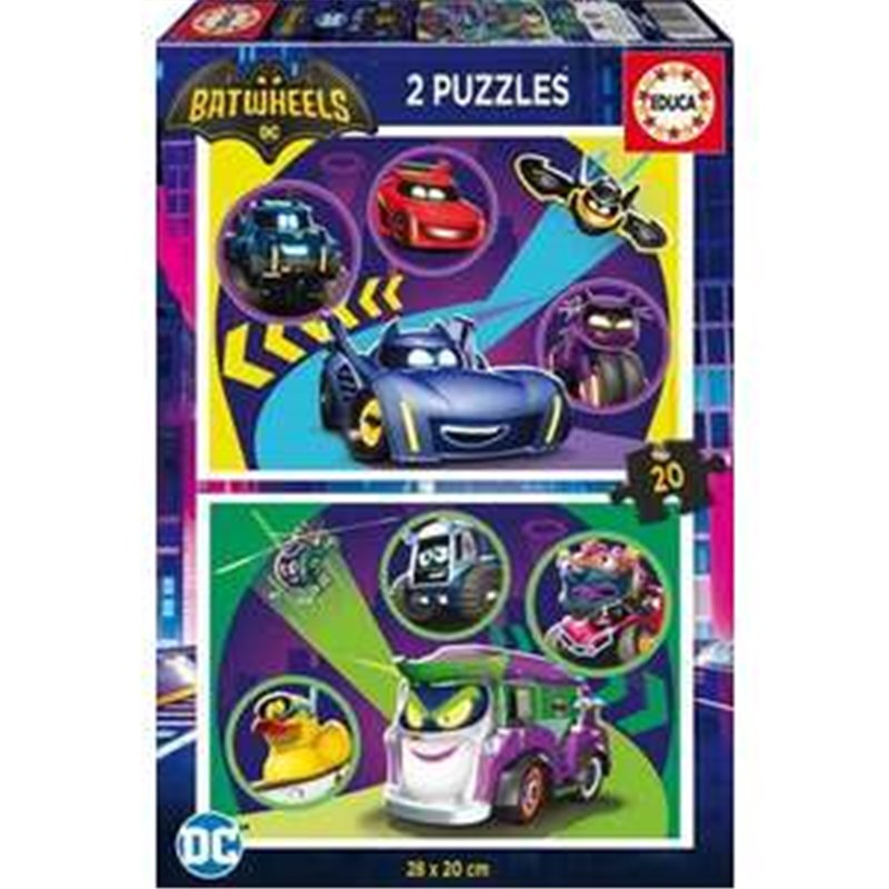 PUZZLE 2X20 PIEZAS BATWHEELS