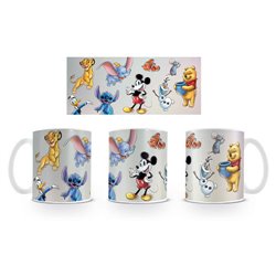 TAZA MIX PERSONAJES DISNEY BLANCA 315 ML PYRAMID INTERNATIONAL MG27704