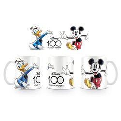 TAZA MICKEY & DONALD DISNEY 100 BLANCA 315 ML PYRAMID INTERNATIONAL MG27702