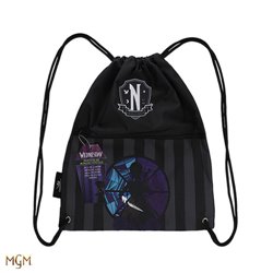 MOCHILA SACO WEDNESDAY CON CELLO 34X34,5 CM CINEREPLICAS CR2479