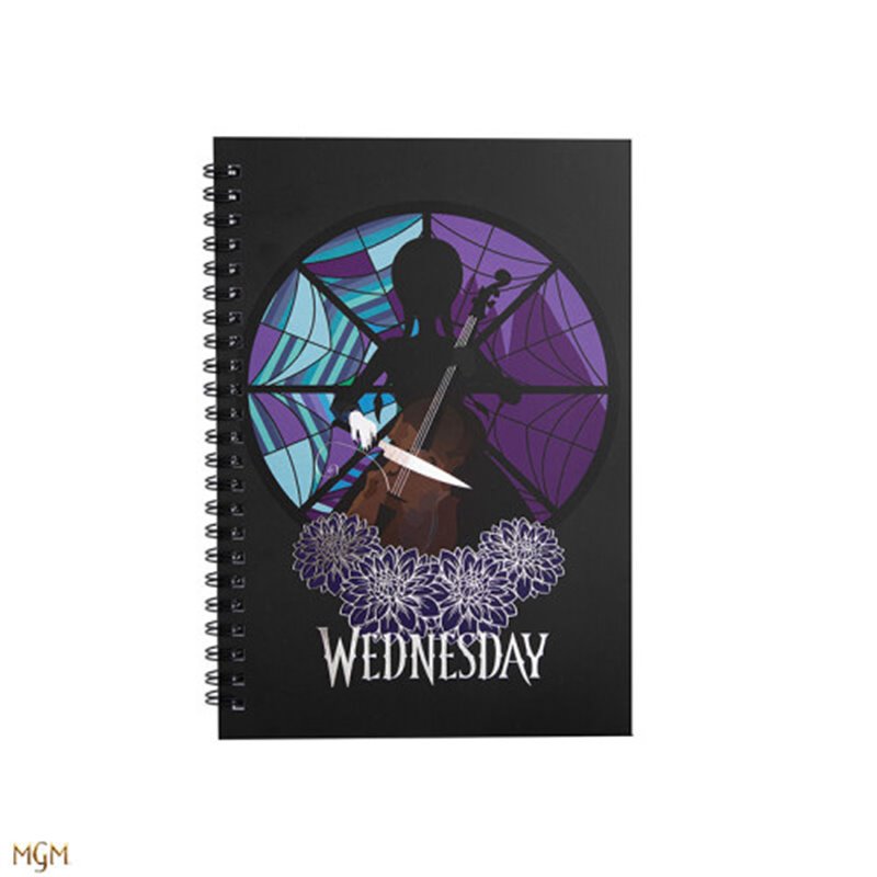 CUADERNO WEDNESDAY CON CELLO 14,5X21 CM CINEREPLICAS CR5174