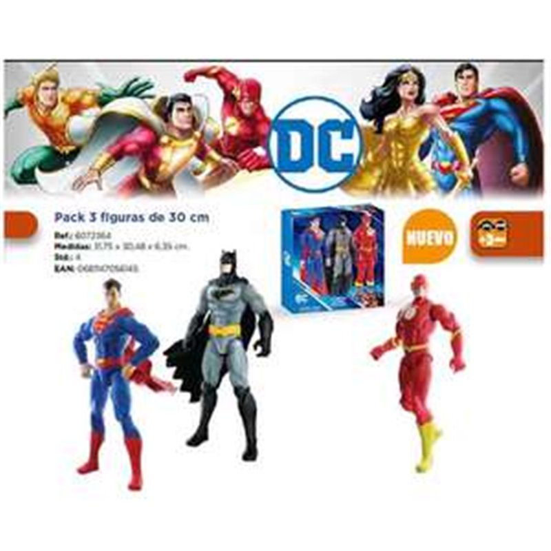 FIGURAS DC 30 CM .PACK 3 UNIDADES.