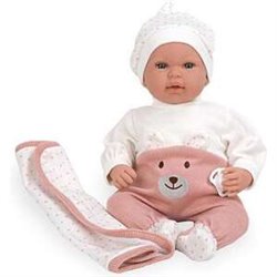 MUÑECA ELEGANCE 45 CM MIES ROSA C/MANTA C/MECANISMO RISA TRY ME