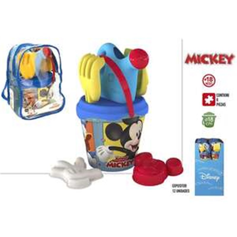 MICKEY-MOCHILA CUBO PLAYA IML D18CM+CED+PA+RA+2 MO+REG-DISP