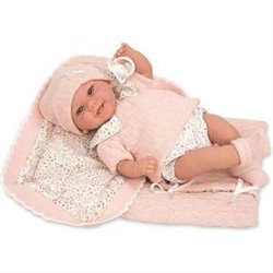 MUÑECA ELEGANCE 35 CM BABYTO ROSA C/MANTA (MUÑECO DE PESO)