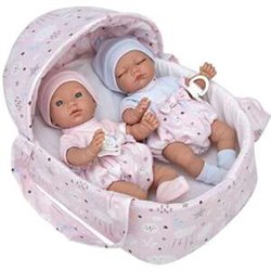 MUÑECA ELEGANCE 28 CM BABIS GEMELOS C/CAPAZO