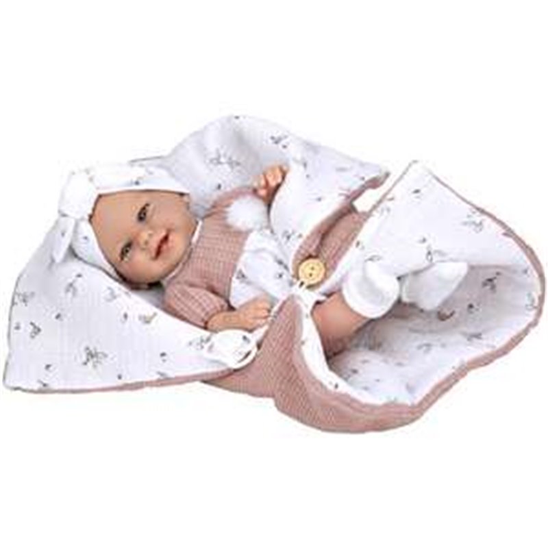 MUÑECA ELEGANCE 33 CM BABYTO ROSA C/SACO DE DORMIR (CUERPO VINYL, SEXO NIÑA)