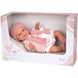 MUÑECA ELEGANCE 35 CM BABYTO ROSA C/MECANISMO RISA TRY ME