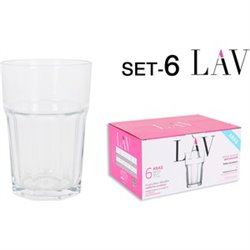 SET 6 VASOS REFRESCO 365CC ARAS