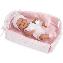 MUÑECA ELEGANCE 33 CM BABYTO HAPPY BIRTHDAY ROSA C/CUNITA (CUERPO VINYL, SEXO NIÑA)