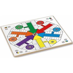 TABLERO PARCHIS 6 JUGADORES + OCA 40x40 cm