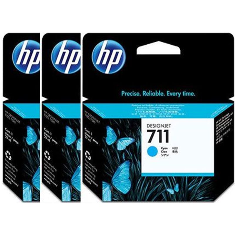 HP 711XL PACK 3 CARTUCHOS DE TINTA HP711XL CIAN (CZ134A)