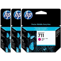 HP 711 PACK 3 CARTUCHOSS DE TINTA HP711 MAGENTA (CZ135A)