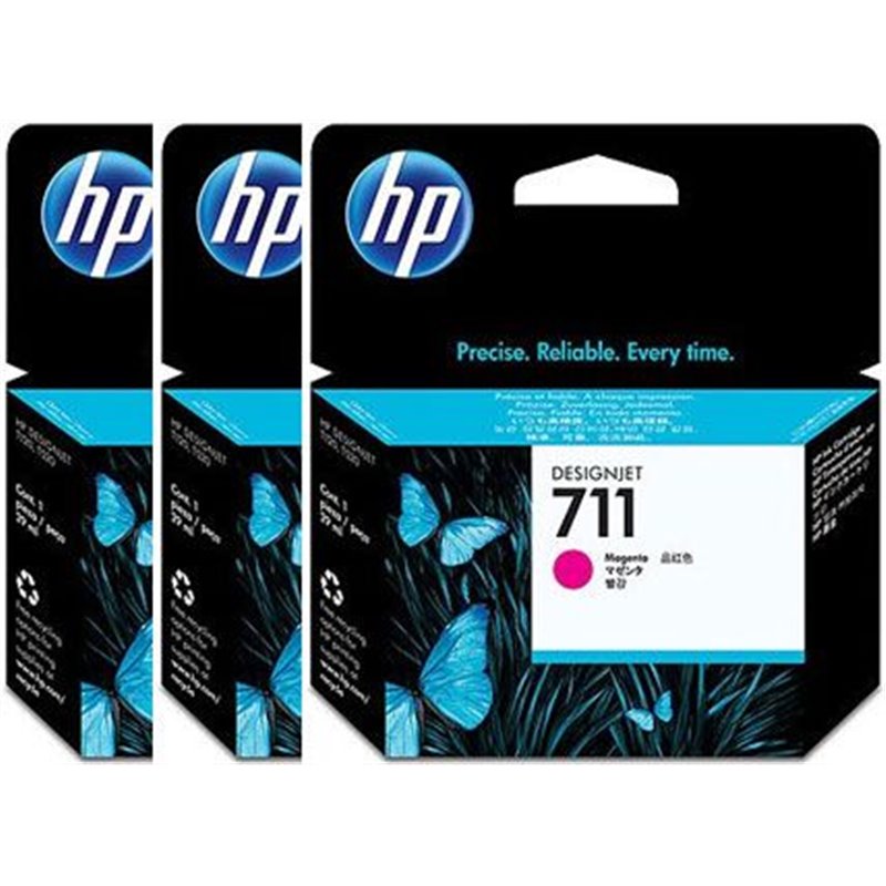 HP 711 PACK 3 CARTUCHOSS DE TINTA HP711 MAGENTA (CZ135A)