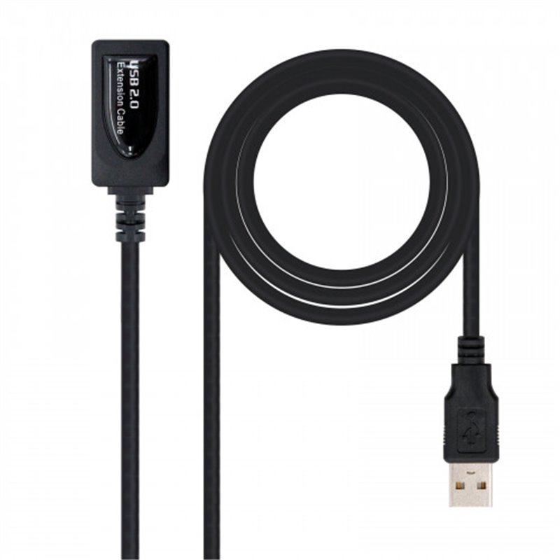 Nanocable CABLE USB 2.0 PROLONGADOR CON AMPLIFICADOR, TIPO A/M-A/H, 5.0 M