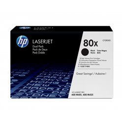 HP 80X PACK 2 TONER NEGRO ALTA CAPACIDAD HP80X (CF280XD)