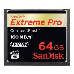 Sandisk 64GB Extreme Pro CF 160MB/s memoria flash CompactFlash