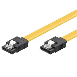 Ewent 0.5m, 6GBs, SATA 3 cable de SATA 0,5 m SATA 7-pin Negro, Amarillo