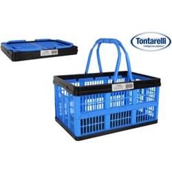 CAJA PLEGABLE C/ASAS 16L VOILА AZUL/NEGRO