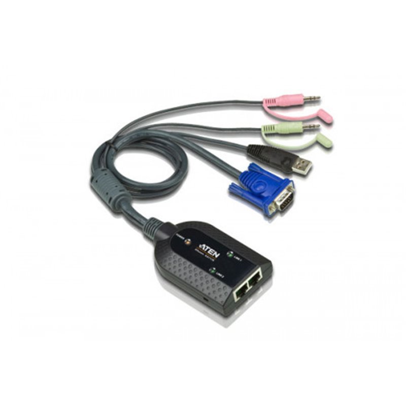 ATEN Adaptador KVM VGA/Audio USB de salida dual con Virtual Media