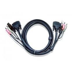 Aten Cable KVM DVI-D USB dual link de 1,8 m