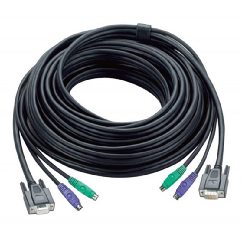 Aten 30ft PS/2 cable para video, teclado y ratón (kvm) Negro 10 m