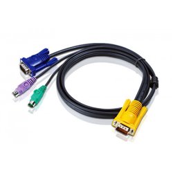 Aten 2L-5210P cable para video, teclado y ratón (kvm) Negro 10 m