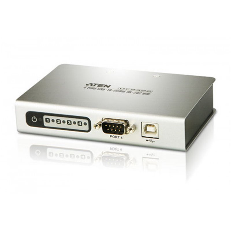 ATEN Conversor USB a 4 puertos RS-232