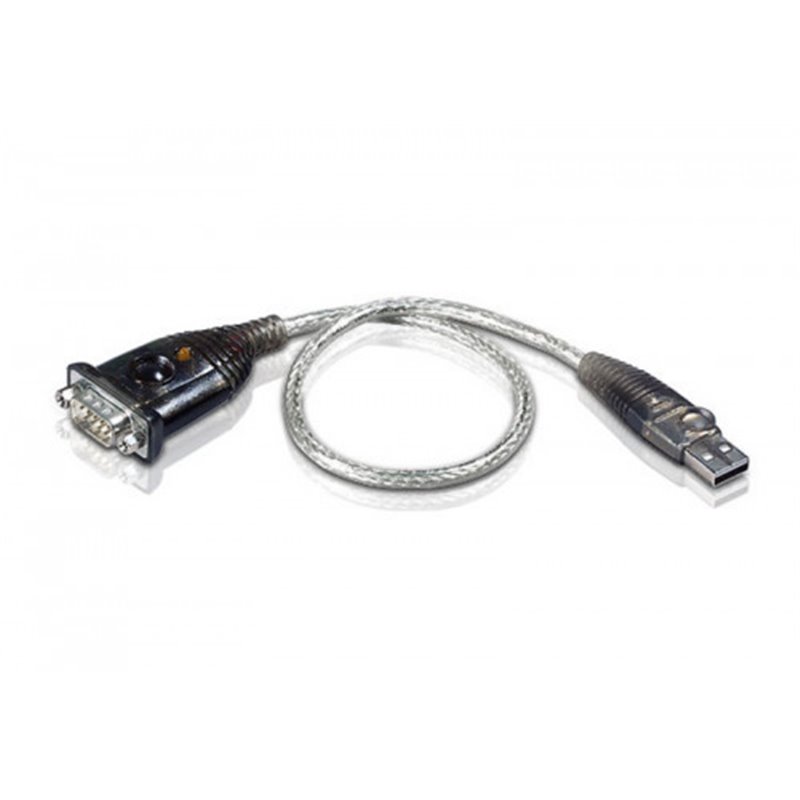 Aten UC232A cambiador de género para cable USB RS-232 Plata