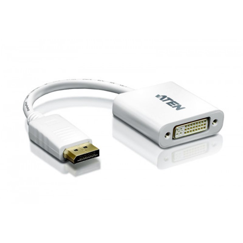 Aten DisplayPort/DVI Adapter DisplayPort Male DVI-I Female Blanco