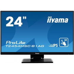 iiyama ProLite T2454MSC-B1AG monitor pantalla táctil 60,5 cm (23.8") 1920 x 1080 Pixeles Negro Multi-touch Multi-usuario